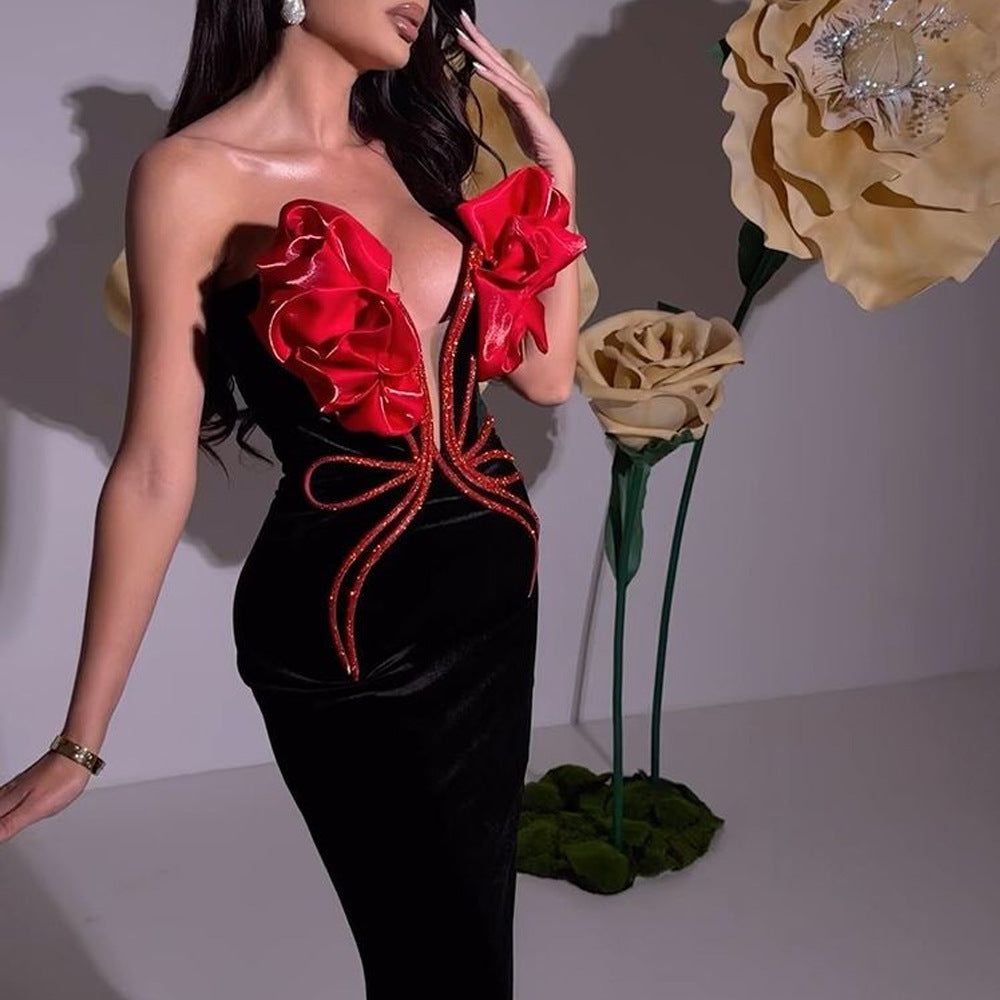 Floral Chain Long Gown New Style