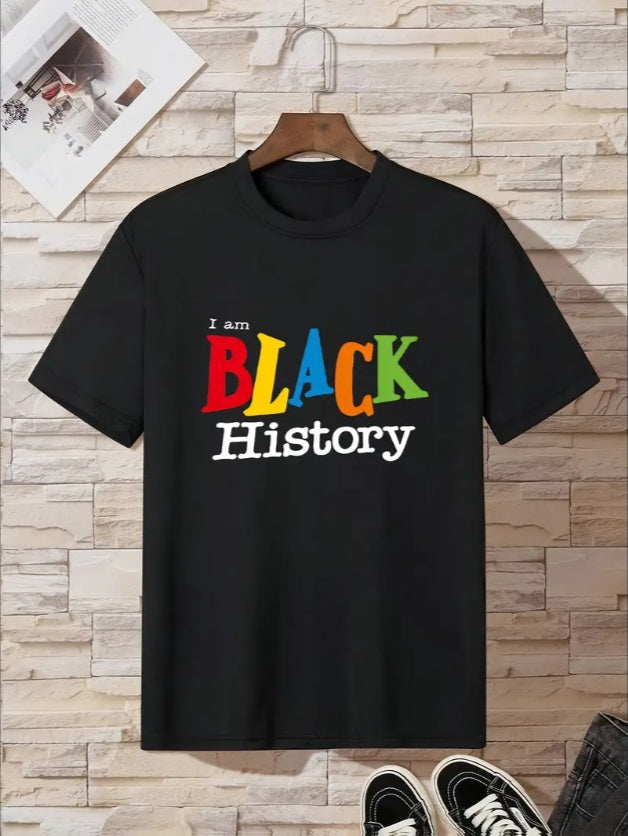 Youth Boys' BLACK History Casual T-Shirt