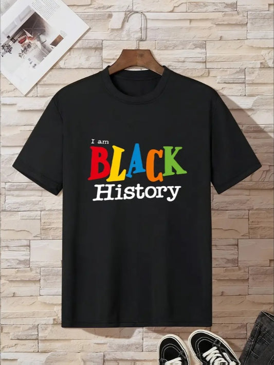 Youth Boys' BLACK History Casual T-Shirt