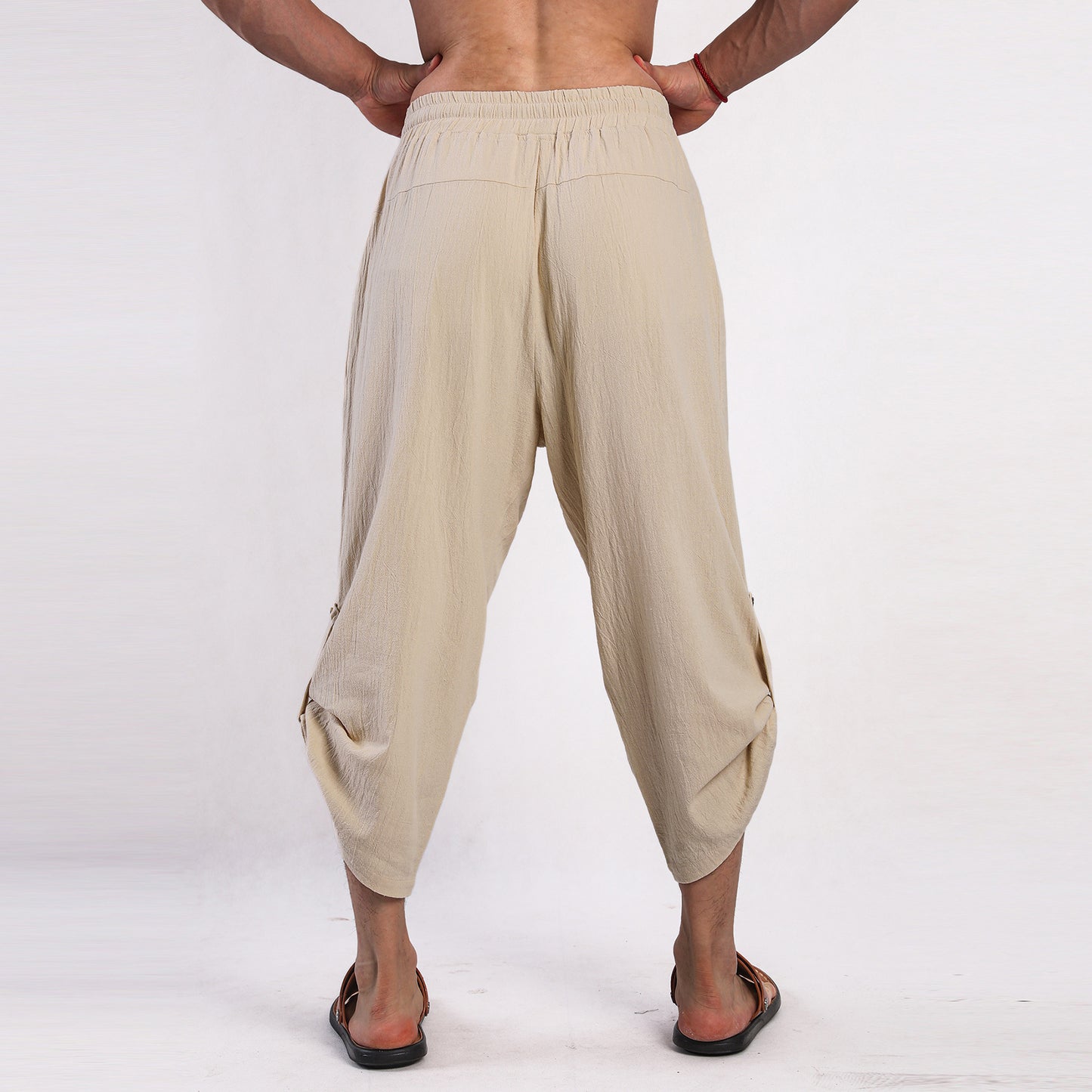 Cotton And Linen Casual Eighth Pants