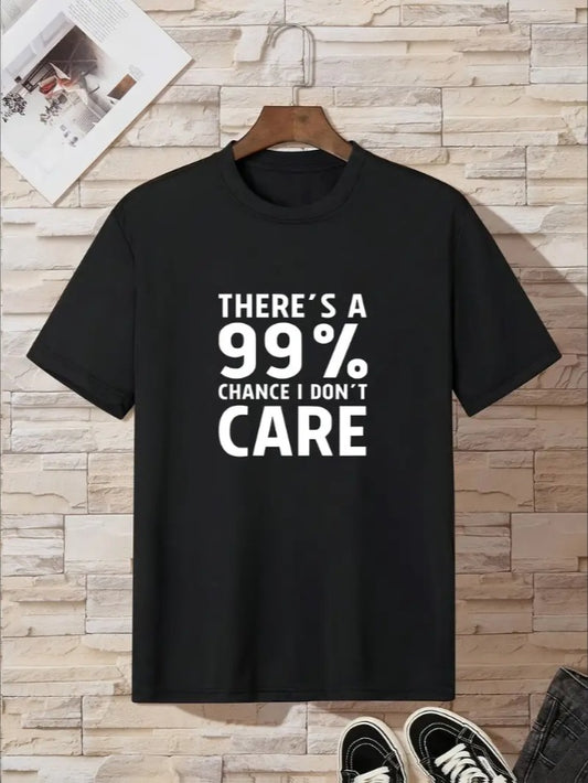 1pc Teen Boys' Casual Crew Neck T-Shirt With  Slogan, Geometric Pattern, Regular Fit For Spring Summer