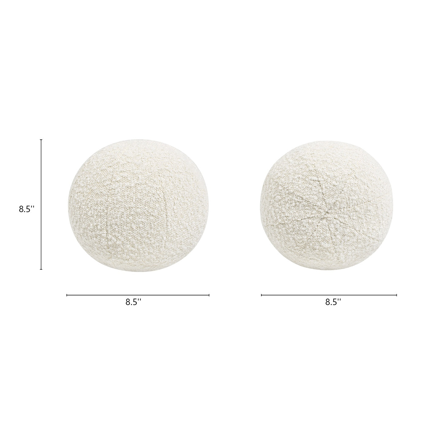 Luna 12 Inches  Round Spherical Decorative Ball Throw Pillow