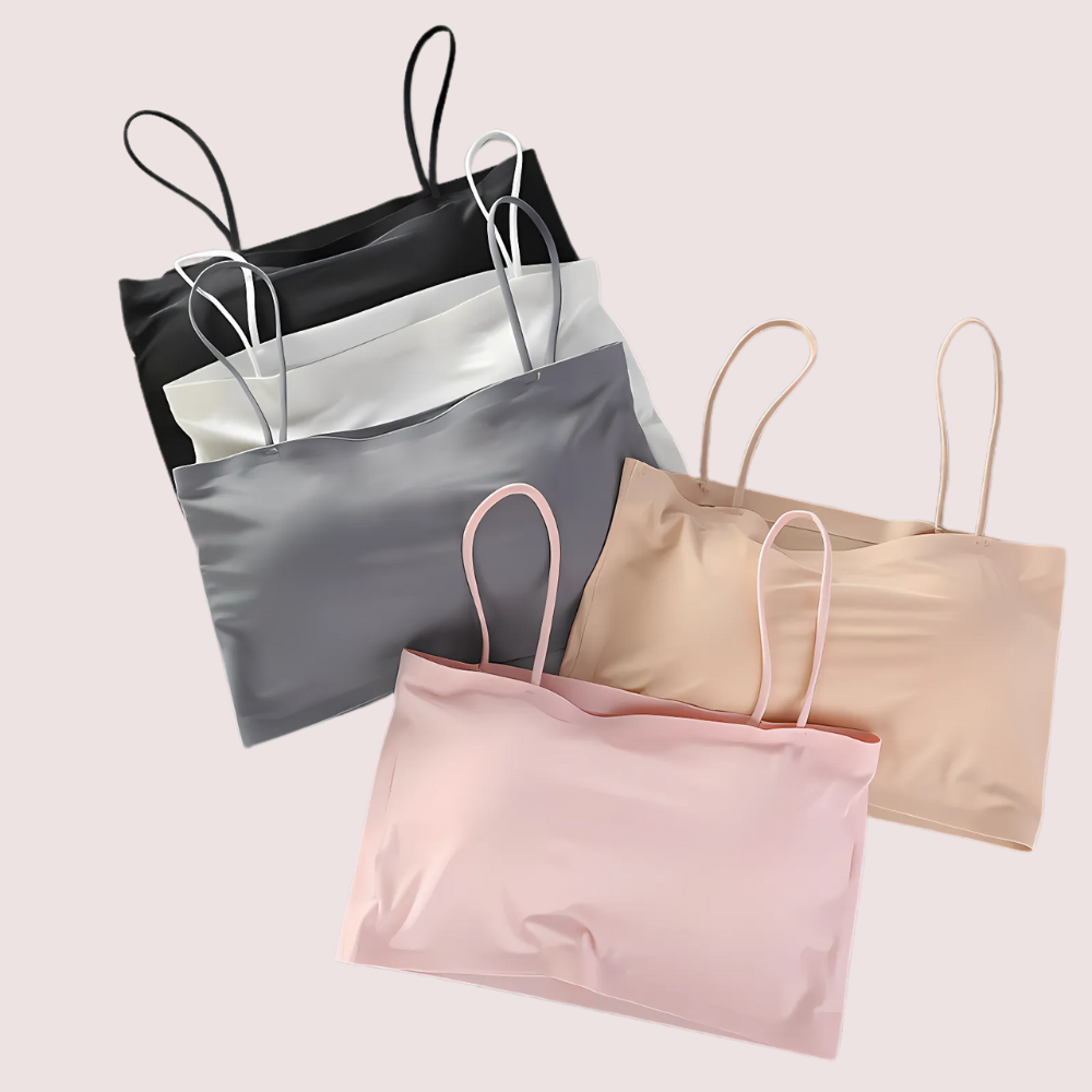 2 Pack Seamless padded crop top bra