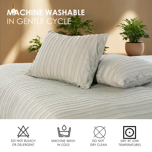 Bohemian Style Quilt Cover Set, Cut Flower Quilt Cover,  Tufted Quilt Cover Three-piece Set, One Quilt Cover And Two Pillowcases,  Washable And Machine Washable Without Shrinkage,  Suitable For Hotels