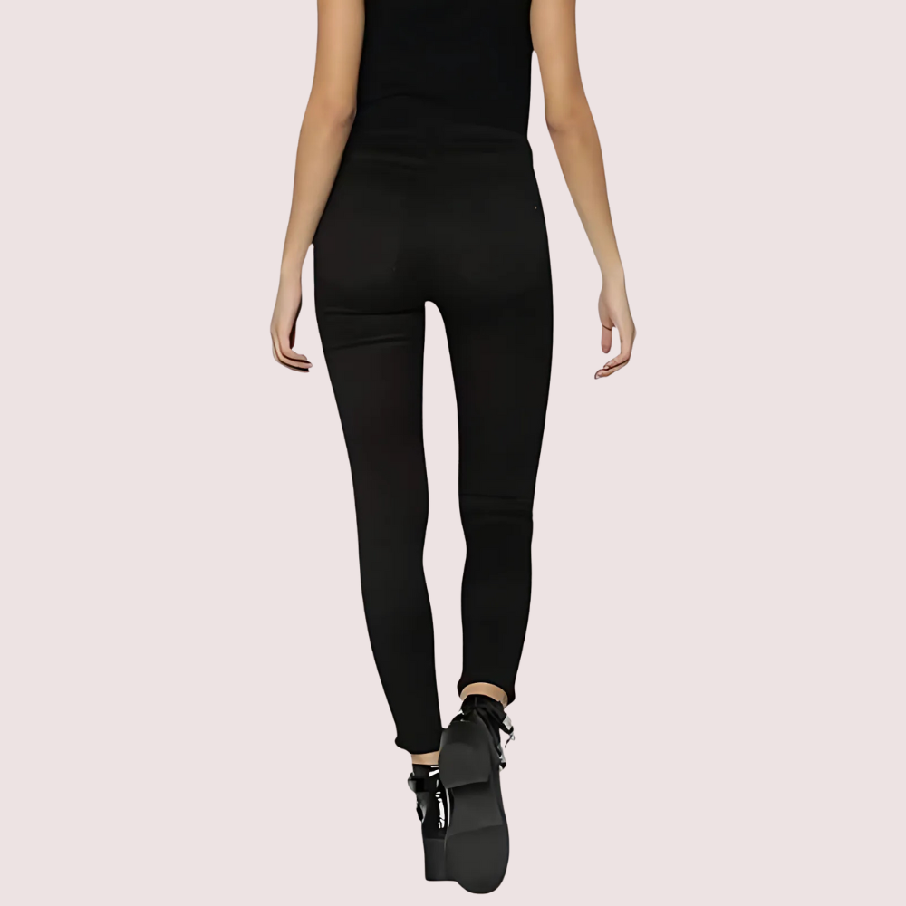 Women&#39;s Classic High Waist Royal Black Skinny Jeans