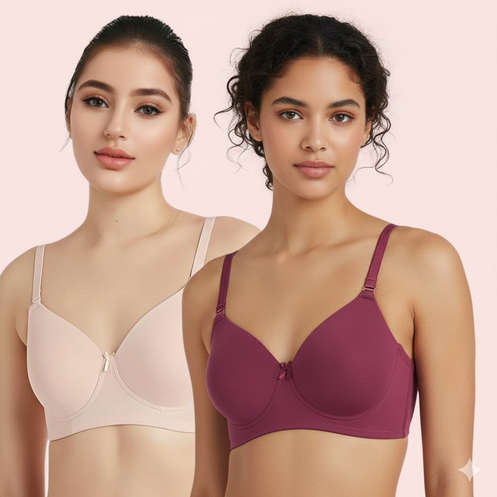 Velva Glow Seamless Lightly Padded Bra Duo
