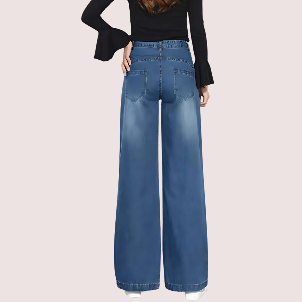 Women&#39;s Classic High Waist Wide Leg Jeans