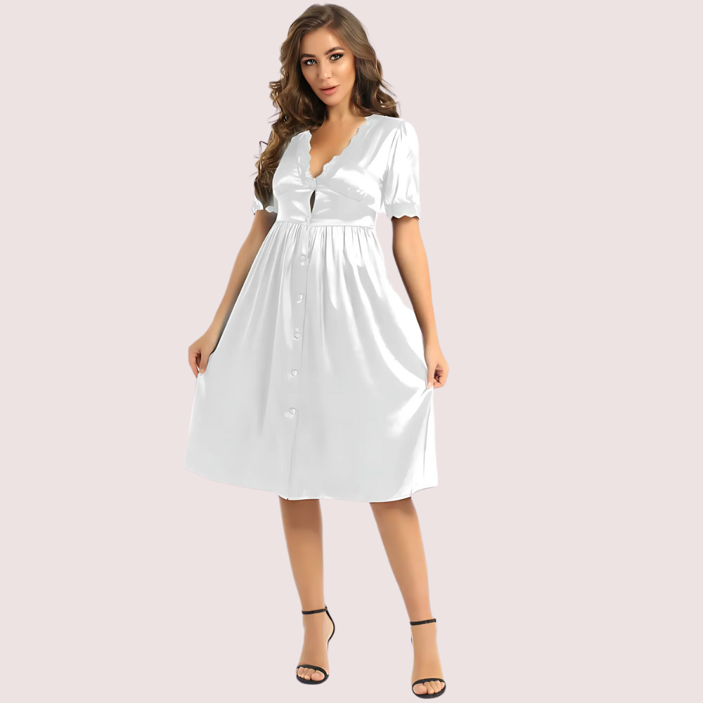 Silken Comfort Knee-Length Lounge Dress