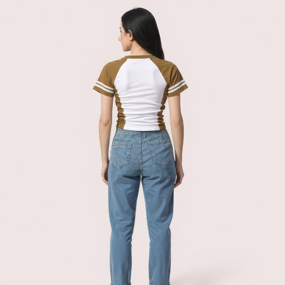 &quot;Brooklyn 76&quot; Varsity Crop Top