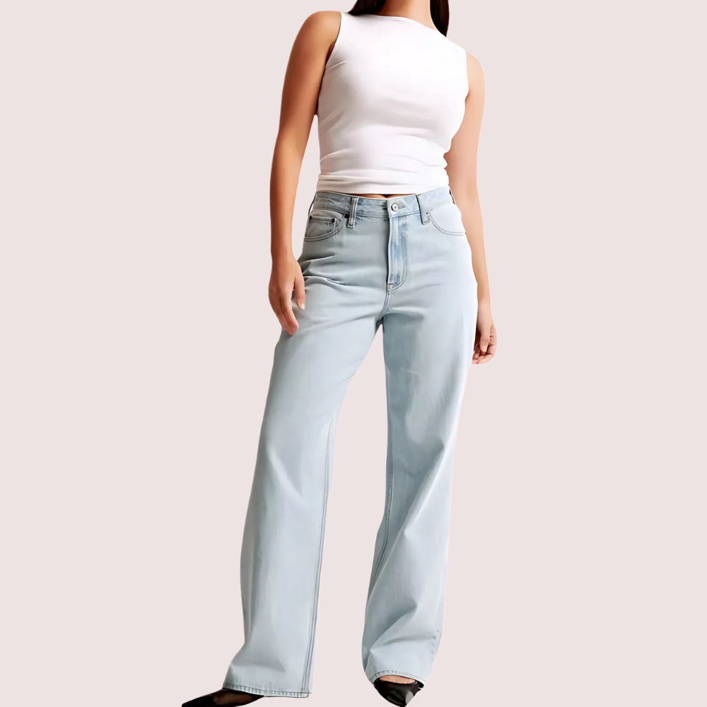 High Rise Loose Fit Denim for Curvy Women