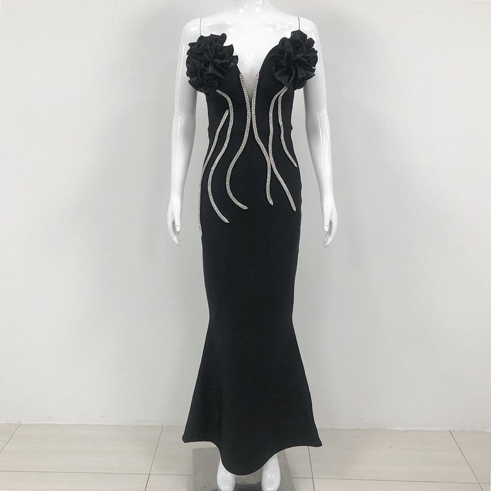 Floral Chain Long Gown New Style