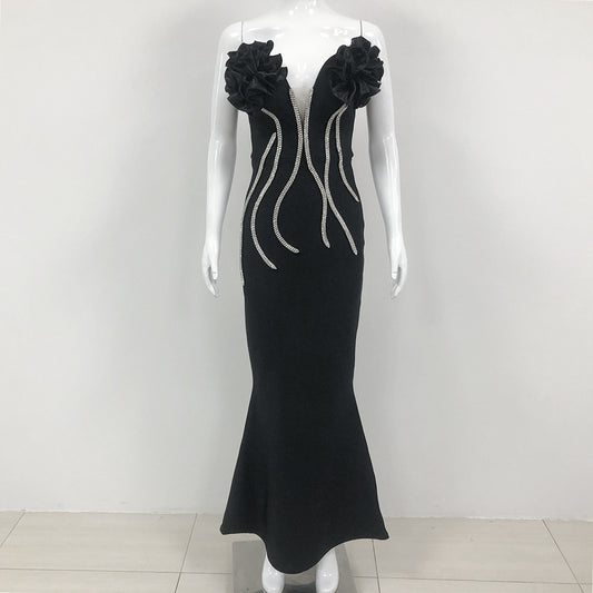 Floral Chain Long Gown New Style