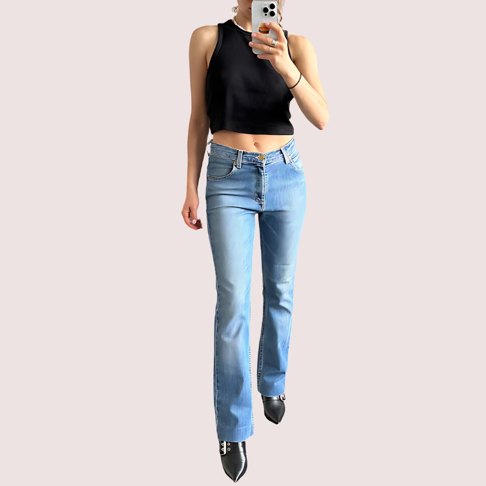 Women's Light Blue High Waist Denim Jeans