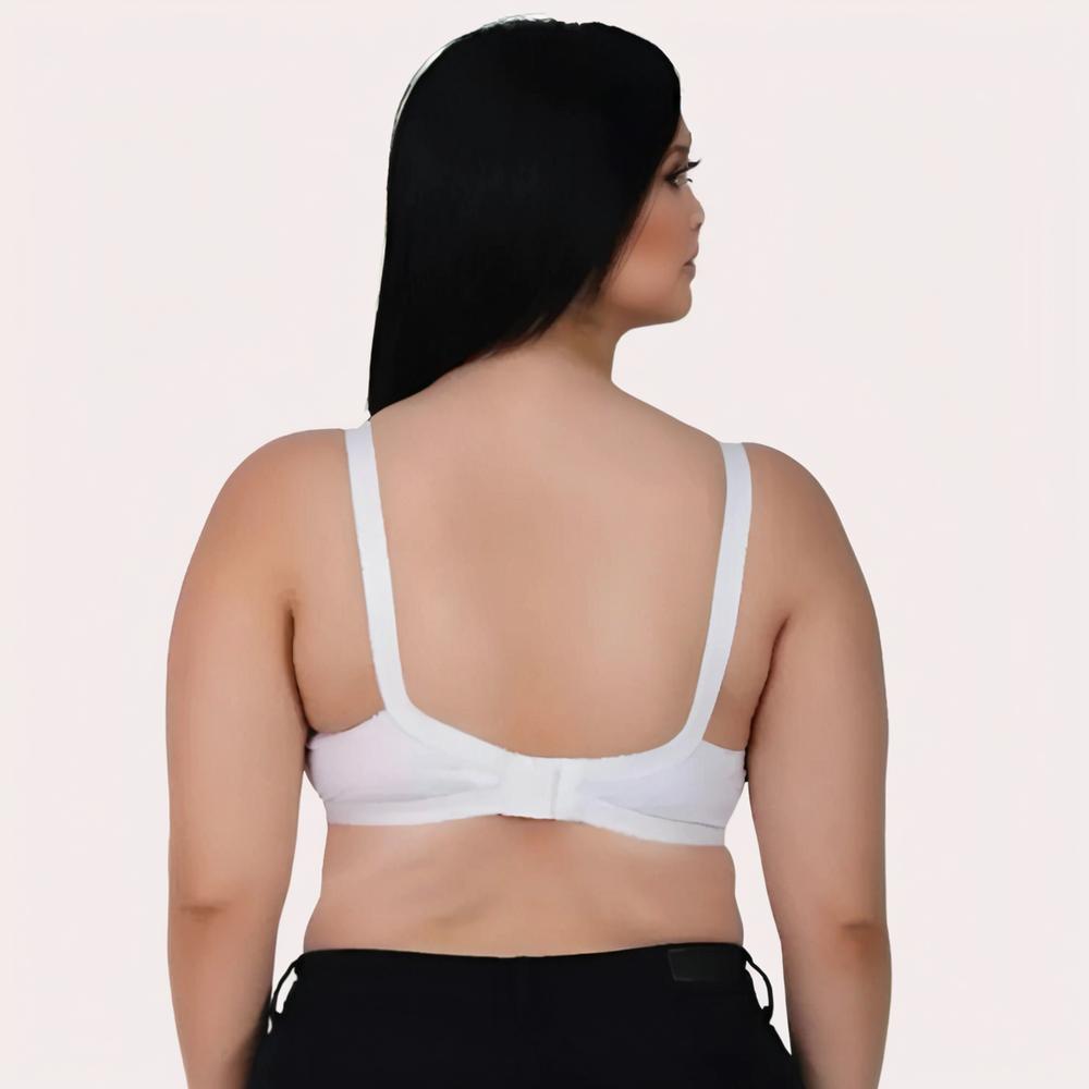 PureBreeze 4-Pack – White Cotton Bras for Summers