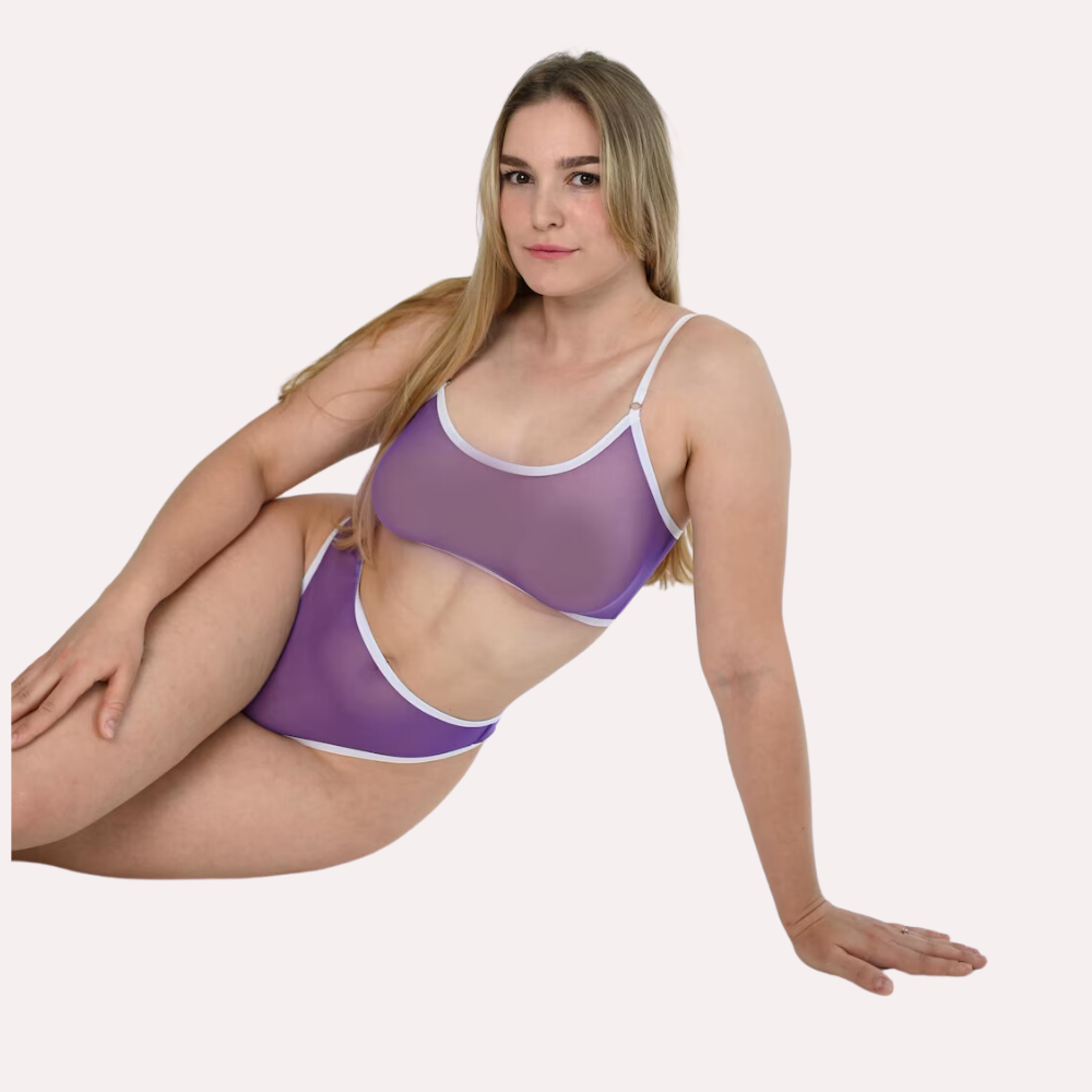 Clear Elegance Transparent Bra &amp; Thong Set