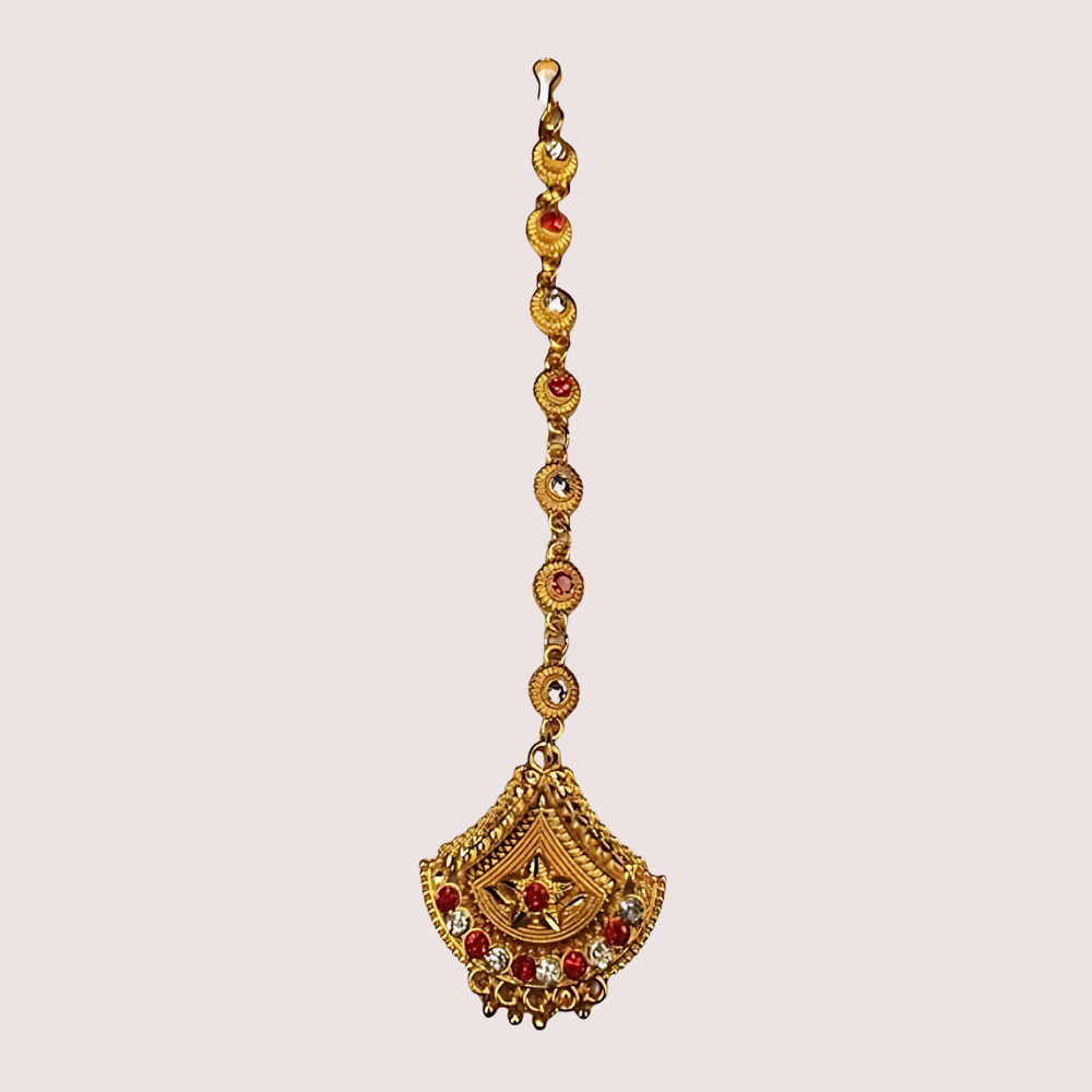 Kumauni Guloband with Nath &amp; Mangtika – Bridal Gold Jewelry Set